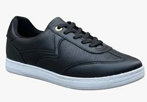 Tenis MODARE Casual Feminino - C/ Cadarço - Preto com solado Branco - 17689