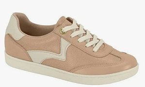 Tenis MODARE Casual Feminino - C/ Cadarço -Bege com solado Branco - 42231