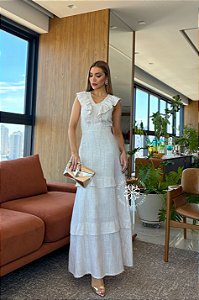 VESTIDO CLEO - LISTRA LARANJA