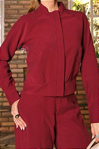 JAQUETA BOMBER FABÍOLA- BORDÔ