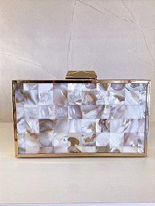 Clutch Dourada Madrepérola
