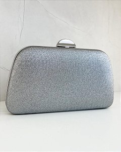 Clutch Micro Brilhos Prata