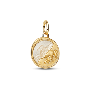 Charm Medalhão Pegasus Dourado