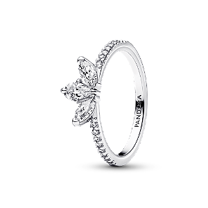 Anel De Prata Riqueza Botanica Brilhante