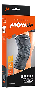 Joelheira Elastica Com Silicone de Compressao - MOVAUP - TAM M - Lote 17629 - CINZA - M - Val. 28/11/2033