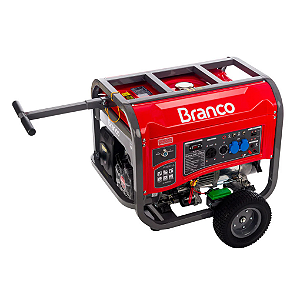 Gerador A Gasolina Branco B4T-11000 Monofásico 11 kVA Partida Elétrica + QTA