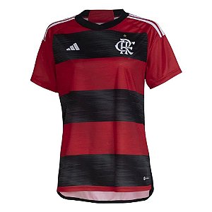 Camisa Flamengo Feminina Jogo 1 Adidas 2023