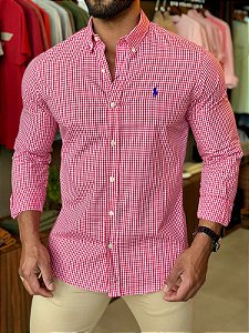 CAMISA RALPH LAUREN XADREZ ROSA ML PONEI VERDE - HENRI STORE MULTIMARCAS