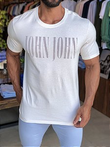 CAMISETA JOHN JOHN LOGO SUNSET PRETA - HENRI STORE MULTIMARCAS