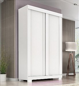 ROUPEIRO 2 PORTAS DE CORRER 2 GAVETAS SAMIRA 100% MDF BRANCO/ROSA/AZUL/LILÁS FLEX - ACP