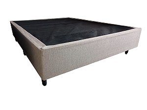 BOX BASE CASAL UNIVERSAL SUEDE BEGE 138X188X30