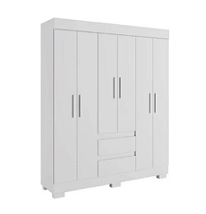 Roupeiro 6 Portas 2 Gavetas Maya Branco - ACP MÓVEIS