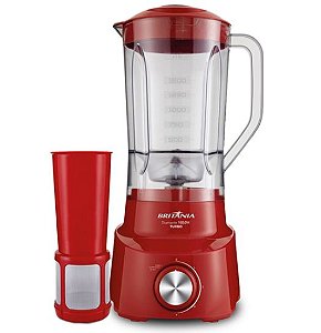 Liquidificador 4 Velocidades Diamante 1050W Vermelho - BRITÂNIA