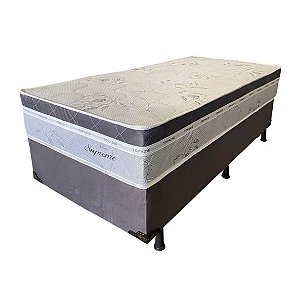 Estrutura Cama Solteiro Com LED E Carregador | 17cm Altura | 6 Pernas | Estação USB E Tipo-C