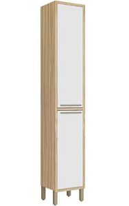 Paneleiro 2 Porta Syrah 100% MDF Amêndoa/ Branco - RIO DOCE