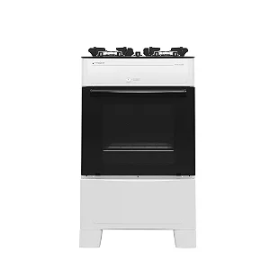 Fogão 4 Bocas Smart Glass 35287 Mesa de Vidro Branco - REALCE