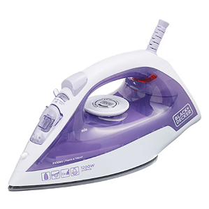 Ferro a Vapor Antiaderente FX1050B2 Branco Roxo - BLACK DECKER