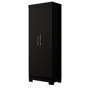 Multiuso Rio 2 Portas C/ Chave e Pés Preto - MAXEL