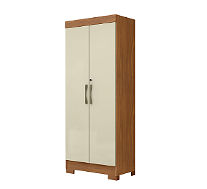 Multiuso Rio 2 Portas C/ Chave e Pés Cinamomo/ Off White - MAXEL