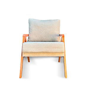 Poltrona Tulipa Linho Bege - CONCEITO ESTOFADOS