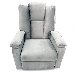 Poltrona Reclinável Doha Veludo Slim Camurça - ARTFLEX ESTOFADOS