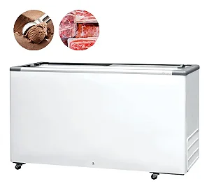 Conservador 2 Portas Horizontal 503L HCEB503V Tampo de Vidro Branco - FRICON