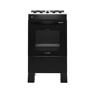 Fogão 4 Bocas Premium Plus 34904 Mesa Inox Preto - REALCE
