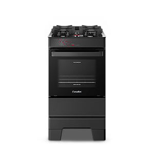 Fogão 4 Bocas TOP GLASS T4VAP Mesa de Vidro Preto - ESMALTEC