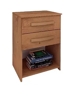 Criado 2 Gavetas 0238R-491 Acacia Madeirado - ATUALLE