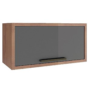 Armário Aéreo Simples 01 porta SYRAH 100% MDF castanho - chumbo - RONIPA