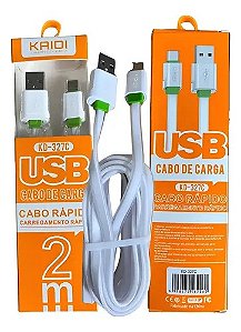 CABO DE CELULAR KAIDI TIPO C 2.4A 2M KD-327C