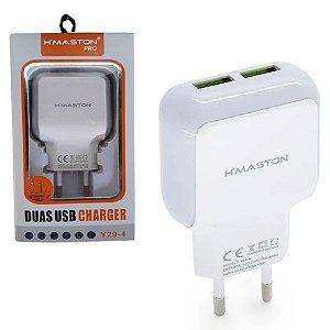 FONTE USB H'MASTON 3.1A 2 USB MOD. Y29-4