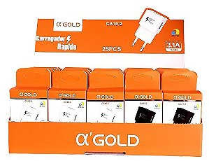 KIT 25 FONTE USB A'GOLD 3.1A