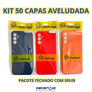 PACOTE DE CASE AVELUDADA MOKINGO XIAOMI REDMI 13C 50UN