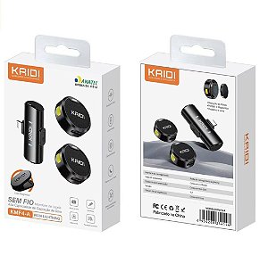 MICROFONE DE LAPELA KAIDI SEM FIO PARA IPHONE KMF4-A