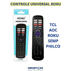 CONTROLE PARA LCD SMART UNIVERSAL ROKU LE-7394