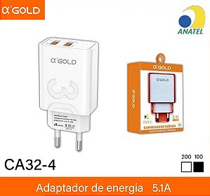 FONTE A'GOLD 5.1A 2 USB CA32-4