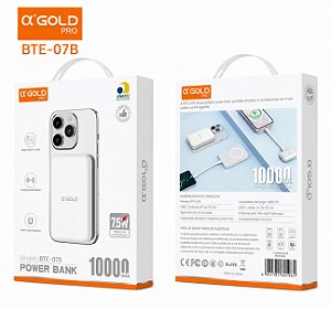 POWER BANK A'GOLD INDUÇÃO 10000MAH BTE-07B