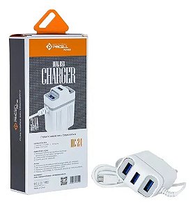 CARREGADOR DE CELULAR PMCELL V8 3.1A CARGA RAPIDA HC-24