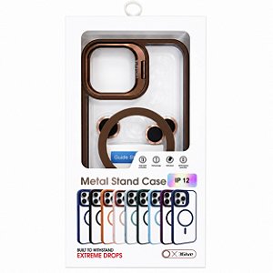 CAPA MAGSAFE COLORIDA PARA IPHONE 12 COM LENTE DE CAMÊRA