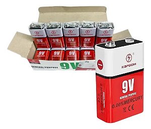 CAIXA DE BATERIA 9V KAPBOM C/ 10UN