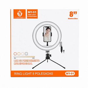 RING LIGHT LEHMOX PEQUENO 8 POLEGADAS NY-01