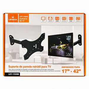 SUPORTE DE TV ARTICULADO LEHMOX DE 17 A 42 POLEGADAS LEY-1520B