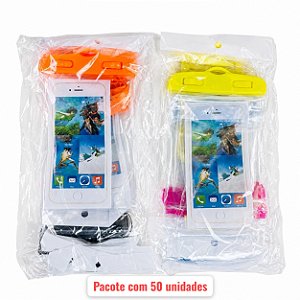 KIT COM 50 CAPAS DE CELULAR A PROVA DE AGUA 6.60 POLEGADAS NY-98