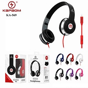 FONE DE OUVIDO ARCO KAPBOM M P2 DOBRÁVEL C/ MICROFONE KA-569