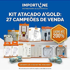 KIT ATACADO A'GOLD: 27 PRODUTOS CAMPEÕES DE VENDA PARA REVENDA (ALTA MARGEM)