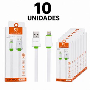 KIT 10 CABO DE CELULAR H'MASTON 4.8A IPHONE 1M