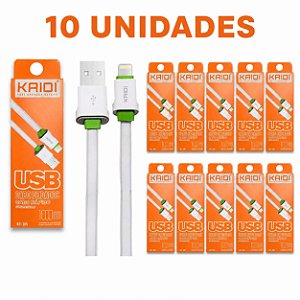 KIT 10 CABO DE CELULAR KAIDI IPHONE 1M KD-306