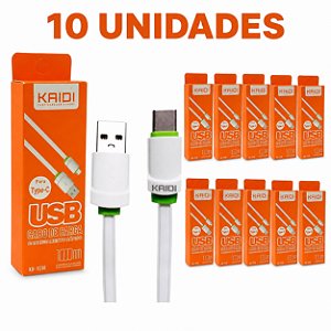 KIT 10 CABO DE CELULAR KAIDI TIPO C 1M TC30