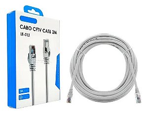 CABO DE REDE CAT6 3M LE-312